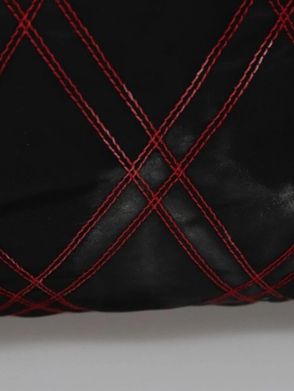 PRADA Hand Bag Nylon Black Red white Auth - Picture 12 of 16